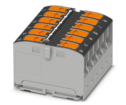 Phoenix Contact Distribution Block, 12 Way, 450V, 24A, Black