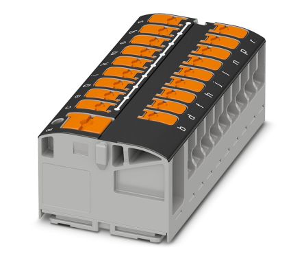 Phoenix Contact Distribution Block, 19 Way, 450V, 24A, Black