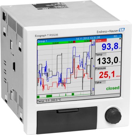Endress+Hauser RSG35-B1A 6-Channel Graphical Chart Recorder Current, Frequency Input, Pulse Input, RTD, Thermocouple,