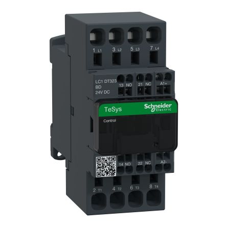 Schneider Electric TeSyS D Contactor, 24V dc Coil, 4-Pole, 32 A 24V, 1 NO/1 NC, 690V