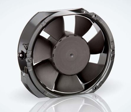 ebm-papst 6400 Series Axial Fan, 24V dc, 410 m³/h, 17 W, 750 mA Max, IP20 150 mm 172mm 51 mm