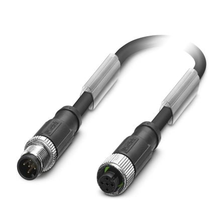 Phoenix Contact Male 5 way Threaded to Female 5 way M12 Actuator/Sensor Cable, 10 m