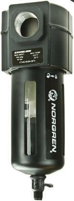 Norgren EXCELON 74 series 40 μm 3/4 in 10 bar Pneumatic Filter 83 dm³/s max with Manual drain