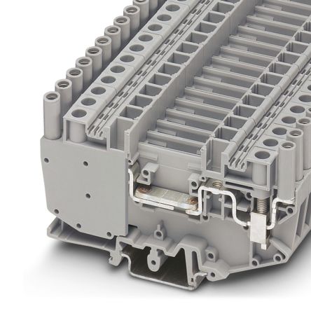 Phoenix Contact 0311142 URTKD/SP Series Feed Through Terminal Block Grey, 6mm², 1-Level, Screw