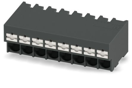 Phoenix Contact PCB Terminal Block, 8-Contact, 5 mm Pitch, Solder, 1 Row