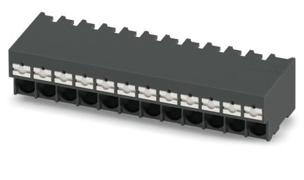 Phoenix Contact PCB Terminal Block, 12-Contact, 5 mm Pitch, Solder, 1 Row