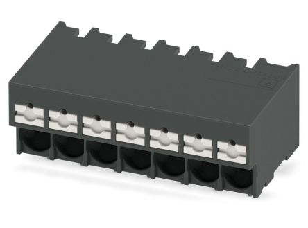 Phoenix Contact PCB Terminal Block, 7-Contact, 5 mm Pitch, Solder, 1 Row