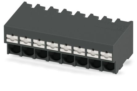 Phoenix Contact PCB Terminal Block, 8-Contact, 5 mm Pitch, Solder, 1 Row