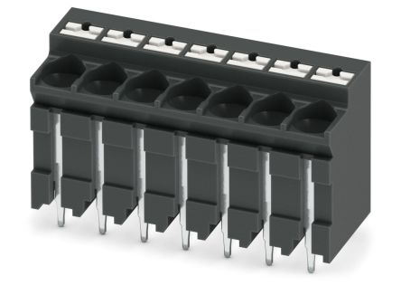Phoenix Contact PCB Terminal Block, 7-Contact, 5 mm Pitch, Solder, 1 Row