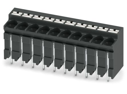 Phoenix Contact PCB Terminal Block, 10-Contact, 5 mm Pitch, Solder, 1 Row