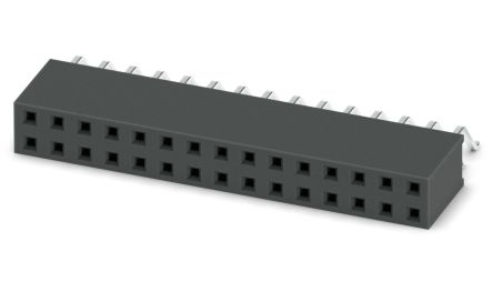 Phoenix Contact 54D/30-SH-0-BT, FQ 2 Series Surface Socket Strip, 2 Row, 2.54 mm Pitch Surface Mount
