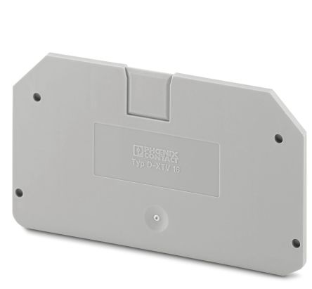 Phoenix Contact D-XTV 16 Series End Cover for Use with DIN Rail Terminal Blocks