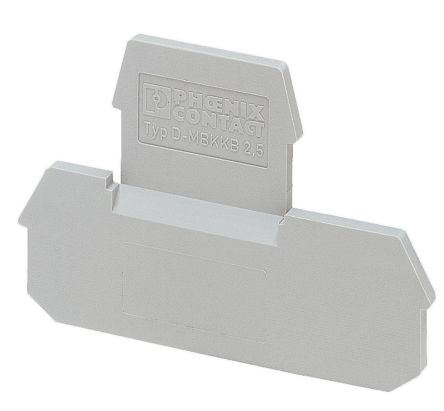 Phoenix Contact D-MBKKB 2.5 Series End Cover for Use with DIN Rail Terminal Blocks