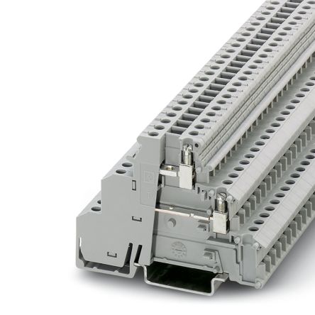Phoenix Contact 2716512 DIKD 1.5-2D Series Terminal Block Grey, 2.5mm², 2-Level, Screw