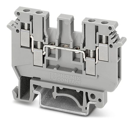 Phoenix Contact 2775375 UDK 3 Series Feed Through Terminal Block Grey, 2.5mm², 1-Level, Screw