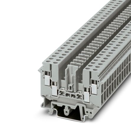 Phoenix Contact 2777014 UDK 4-TG Series Disconnect Terminal Block Grey, 4mm², 1-Level, Screw