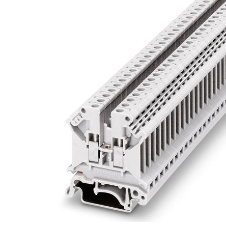Phoenix Contact 3007327 UK 5 N WH Series Feed Through Terminal Block White, 4mm², 1-Level, Screw