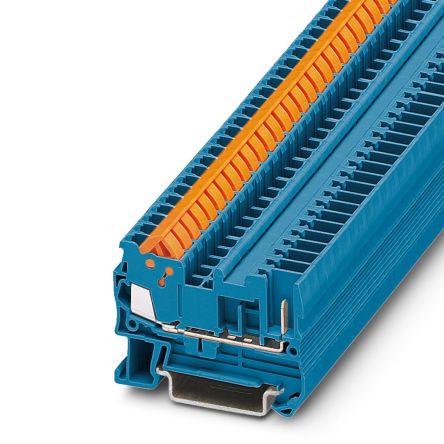Phoenix Contact 3050086 QTC 1.5/1P BU Series Feed Through Terminal Block Blue, 1.5mm², 1-Level