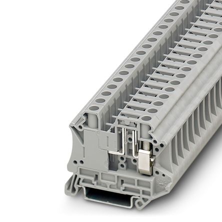 Phoenix Contact 3073869 UT 6-TG P/P Series Disconnect Terminal Block Grey, 2.5mm², 1-Level, Screw