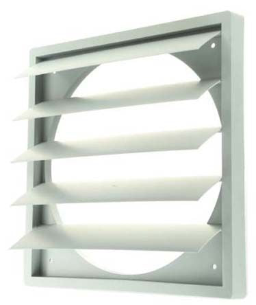 ebm-papst Ecologically Friendly Plastic Vent Grille, Parallel Slat 294 mm, 294mm, 26 mm
