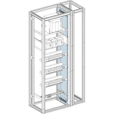 Schneider Electric Metal Partial Mounting Plate Front and Rear Horizontal Partition, 700mm W for Use with PrismaSeT 6300