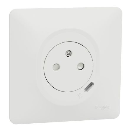 Schneider Electric White, 1 Gang, Ovalis