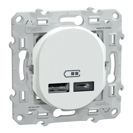 Schneider Electric White, 1 Gang, Ovalis