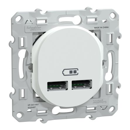Schneider Electric White, 1 Gang, Ovalis