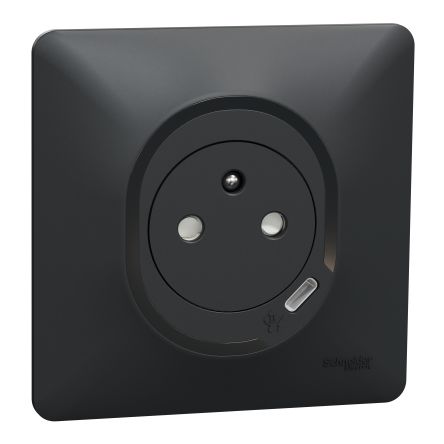 Schneider Electric Anthracite, 1 Gang, Ovalis