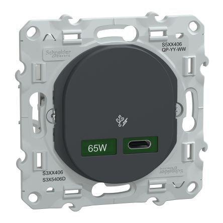Schneider Electric Anthracite, 1 Gang, Ovalis