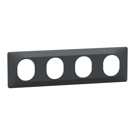 Schneider Electric Anthracite, 4 Gang, Ovalis