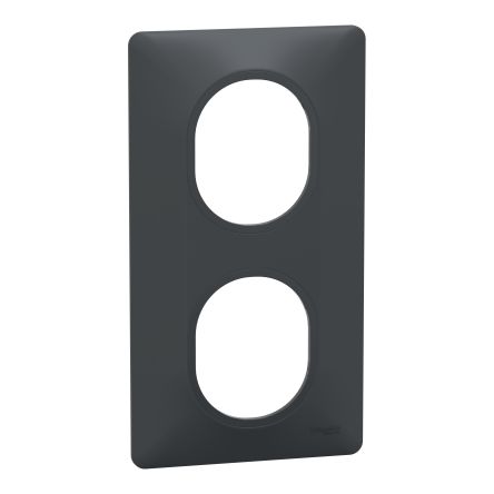 Schneider Electric Anthracite, 2 Gang, Ovalis