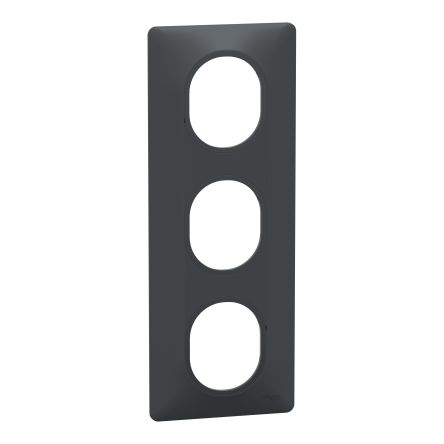 Schneider Electric Anthracite, 3 Gang, Ovalis