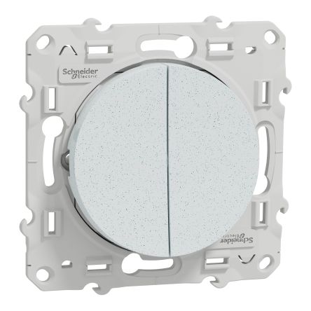 Schneider Electric White, 2 Way Rocker, 2 Gang, Odace 2011