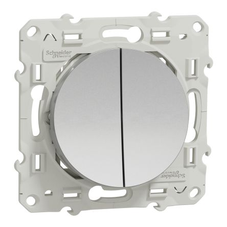 Schneider Electric Grey, 2 Way Rocker, 1 Gang, Odace 2011