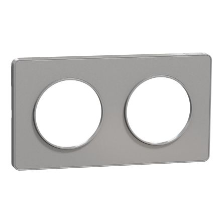 Schneider Electric Grey, 2 Gang, Odace 2011