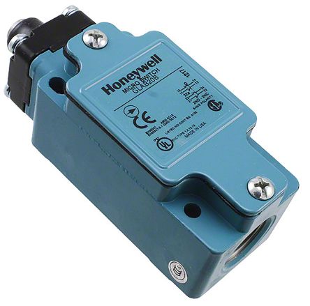 Honeywell GLA Series Plunger Limit Switch, DPDT, IP67, Die Cast Zinc Epoxy Coated Housing, 600V ac, 6A