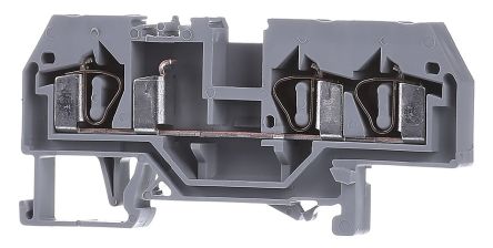 WAGO 281-681 281 Series Feed Through Terminal Block Grey, 4mm², 1-Level, Cage Clamp