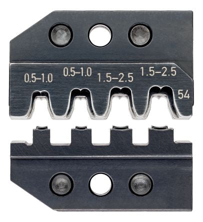 Knipex, 97 Crimp Die Set, Coaxial Type Crimp Die Black