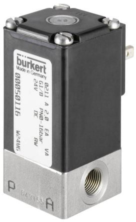 Burkert Solenoid Valve 143492, 2 Port, NO, 230V ac