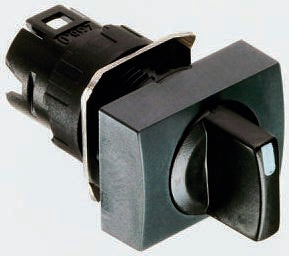 Schneider Electric Harmony Series 2 Position Selector Switch Head, 16 mm Cutout, Black Handle, IP65