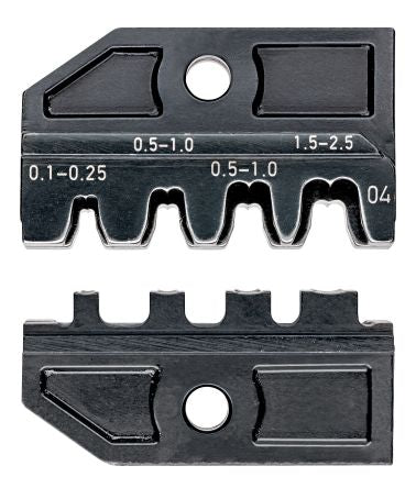 Knipex, 97 Crimp Die Set, Coaxial Type Crimp Die Black