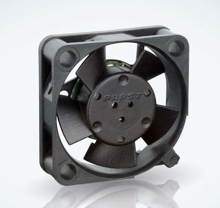 ebm-papst 250 Series Axial Fan, 5V dc, 4.6 m³/h, 600 mW, 120 mA Max, IP20 25 mm 25mm 8 mm