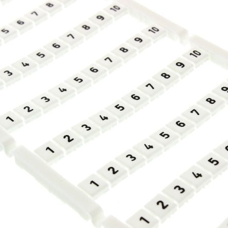 WAGO 1 to 10 (10x) Marker Card for use with Terminal Block