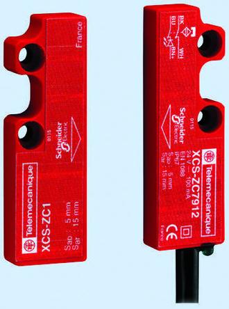 Telemecanique Sensors XCS-DMC Series Magnetic Non-Contact Safety Switch, Plastic Housing, 100V dc, NC, M8