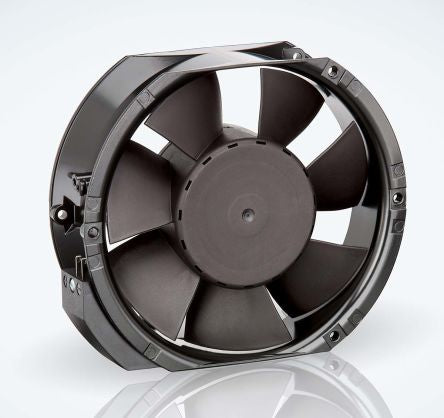 ebm-papst 6400 Series Axial Fan, 24V dc, 480 m³/h, 26 W, 1.1 A Max, IP20 150 mm 172mm 51 mm