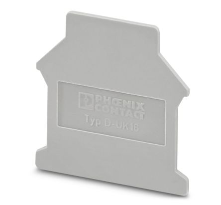 Phoenix Contact D-UK 16 Series End Cover for Use with DIN Rail Terminal Blocks, ATEX