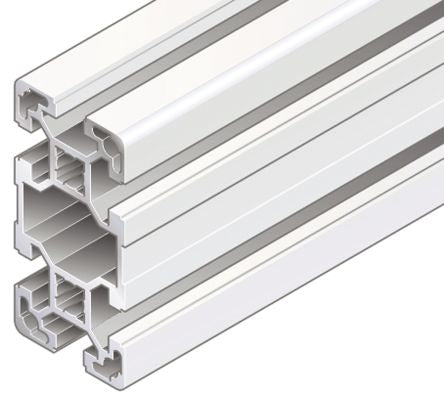 Bosch Rexroth Silver Aluminium Strut Profile 40 x 80 mm 10 mm Groove, 2000 mm Length, Series MGE 13.2