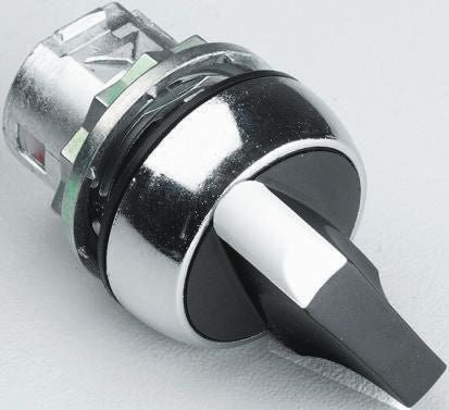 Allen Bradley 800F Series 2 Position Selector Switch Head, 22 mm Cutout, Black Handle, IP66
