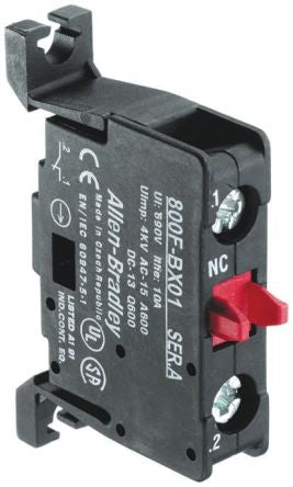 Allen Bradley 800F Series Contact Block, 600V, 1 NC